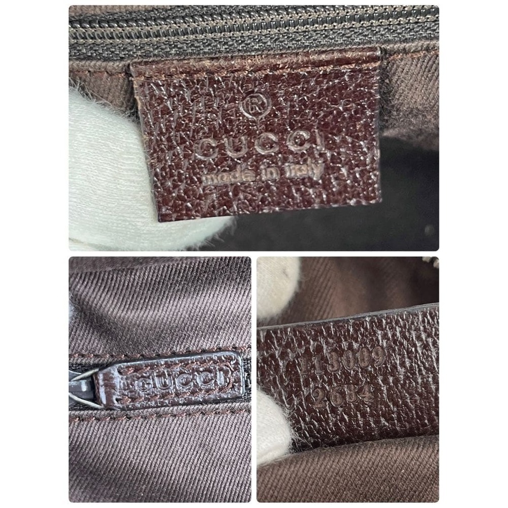 GUCCI GG Canvas Boston Bag Handbag Brown Leather - Picture 9 of 10